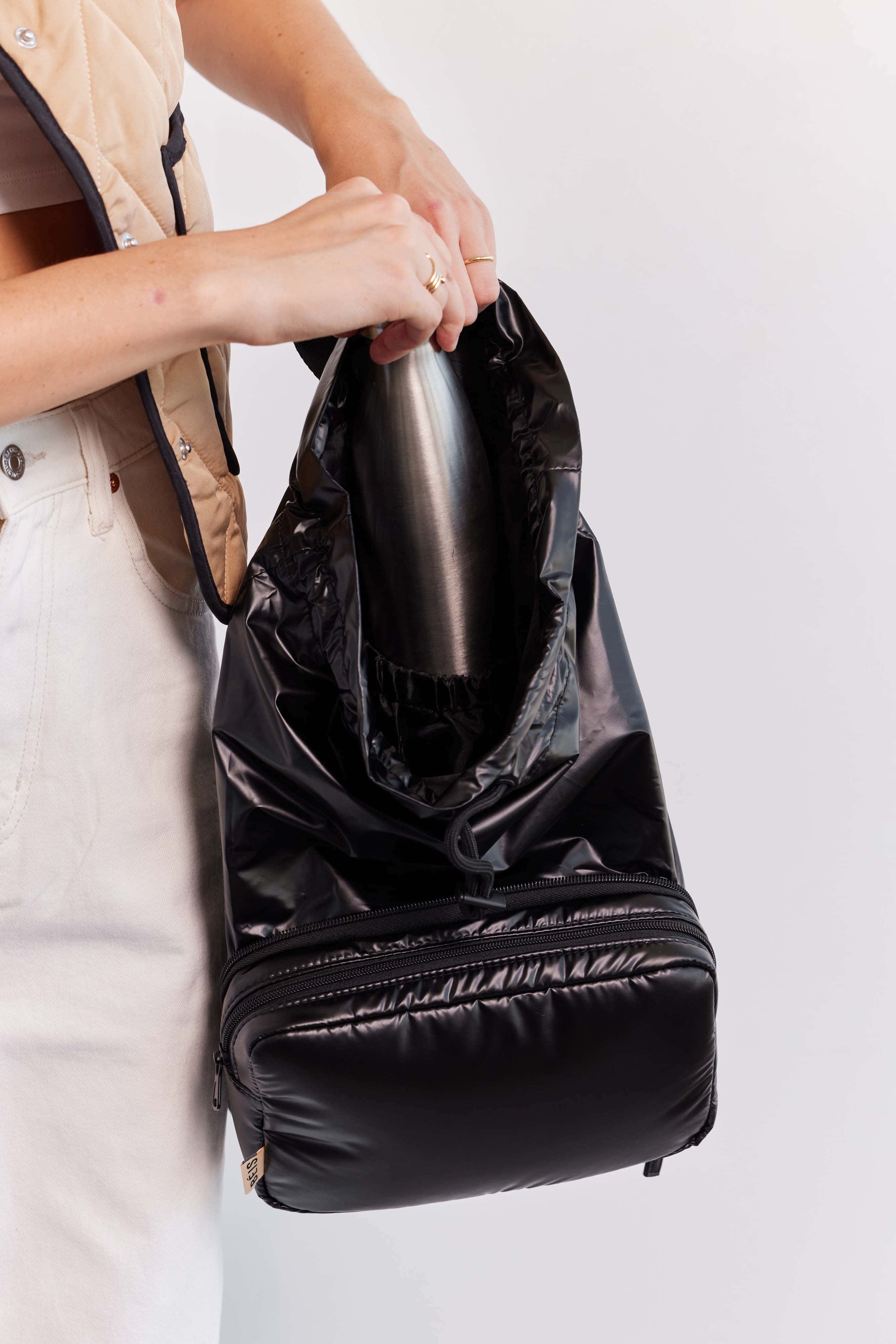 Black Expandable Pouch - Waterproof Travel Organizer for Toiletries, Cosmetics & Electronics | Perfect for Carry-On, Gym & Everyday Use