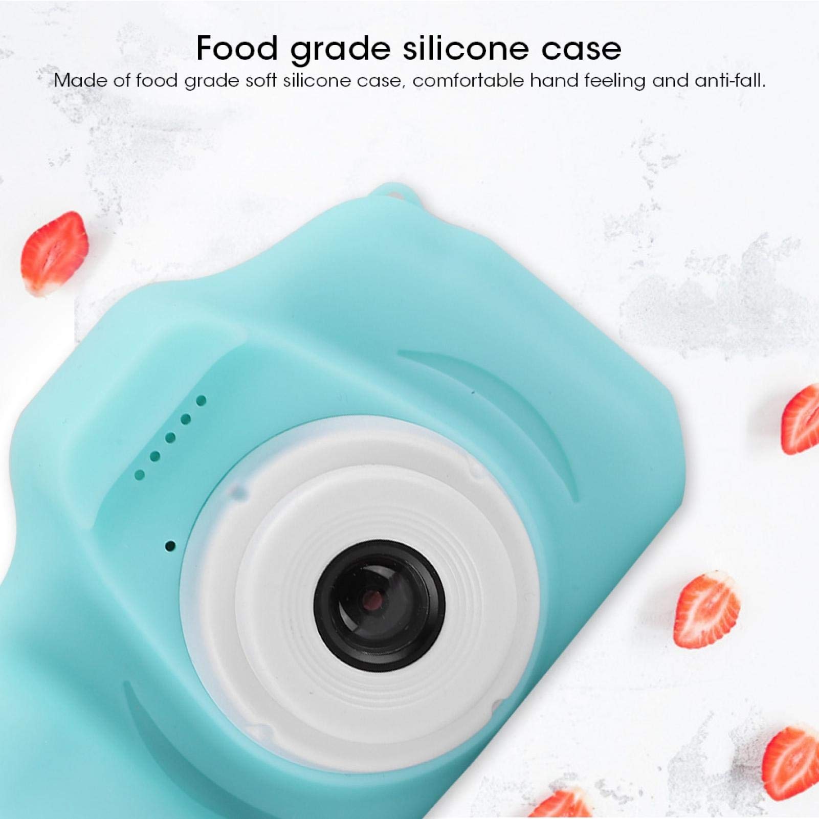 Cartoon Kids Camera Toy with 2.0 Inch Screen - DIY Photo & Video Recording Camcorder for Boys and Girls - Perfect Birthday Gift (Green) | Fun for Travel, Parties & Creative Play