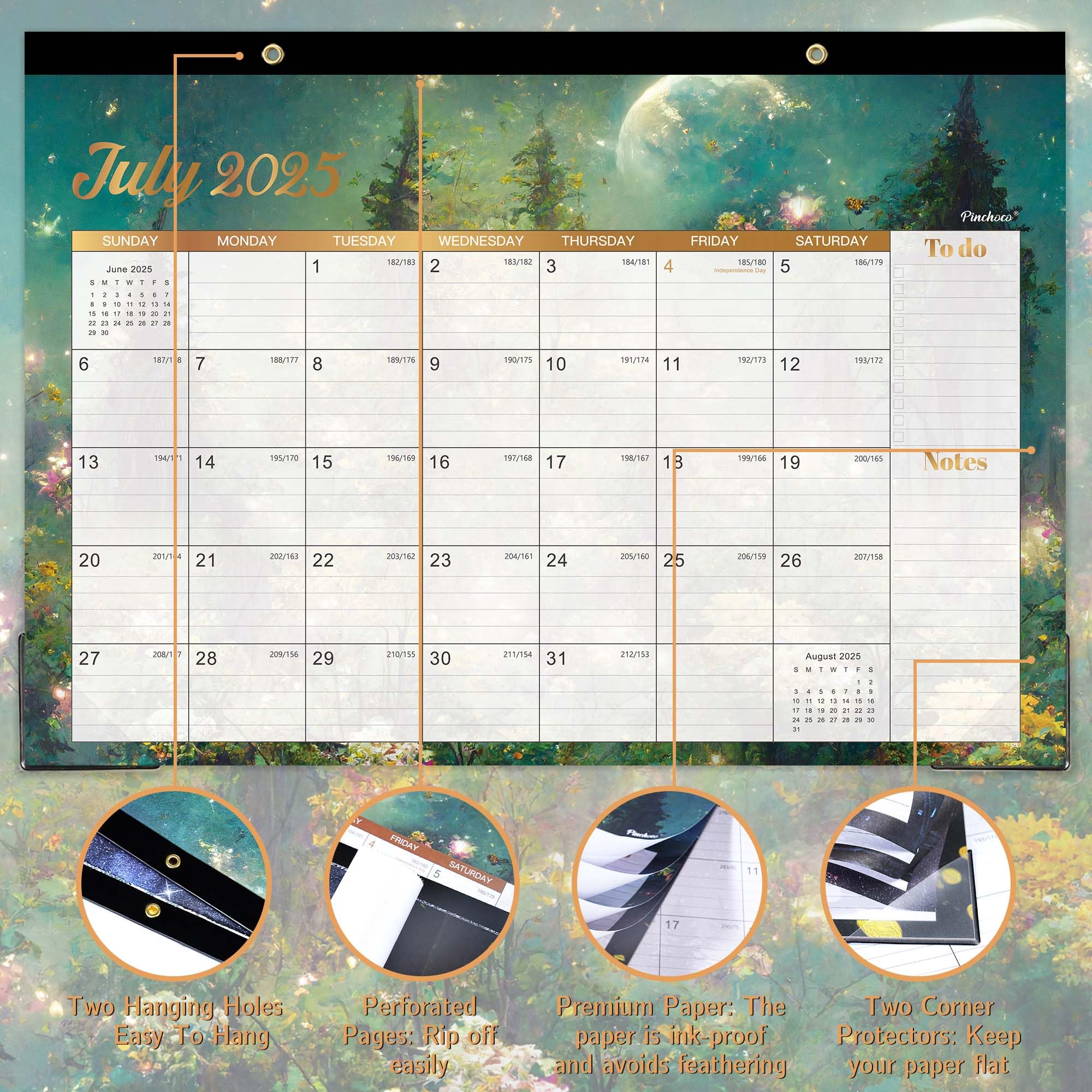 2025-2026 18-Month Desk & Wall Calendar Planner (July 2025 - December 2026) - 17