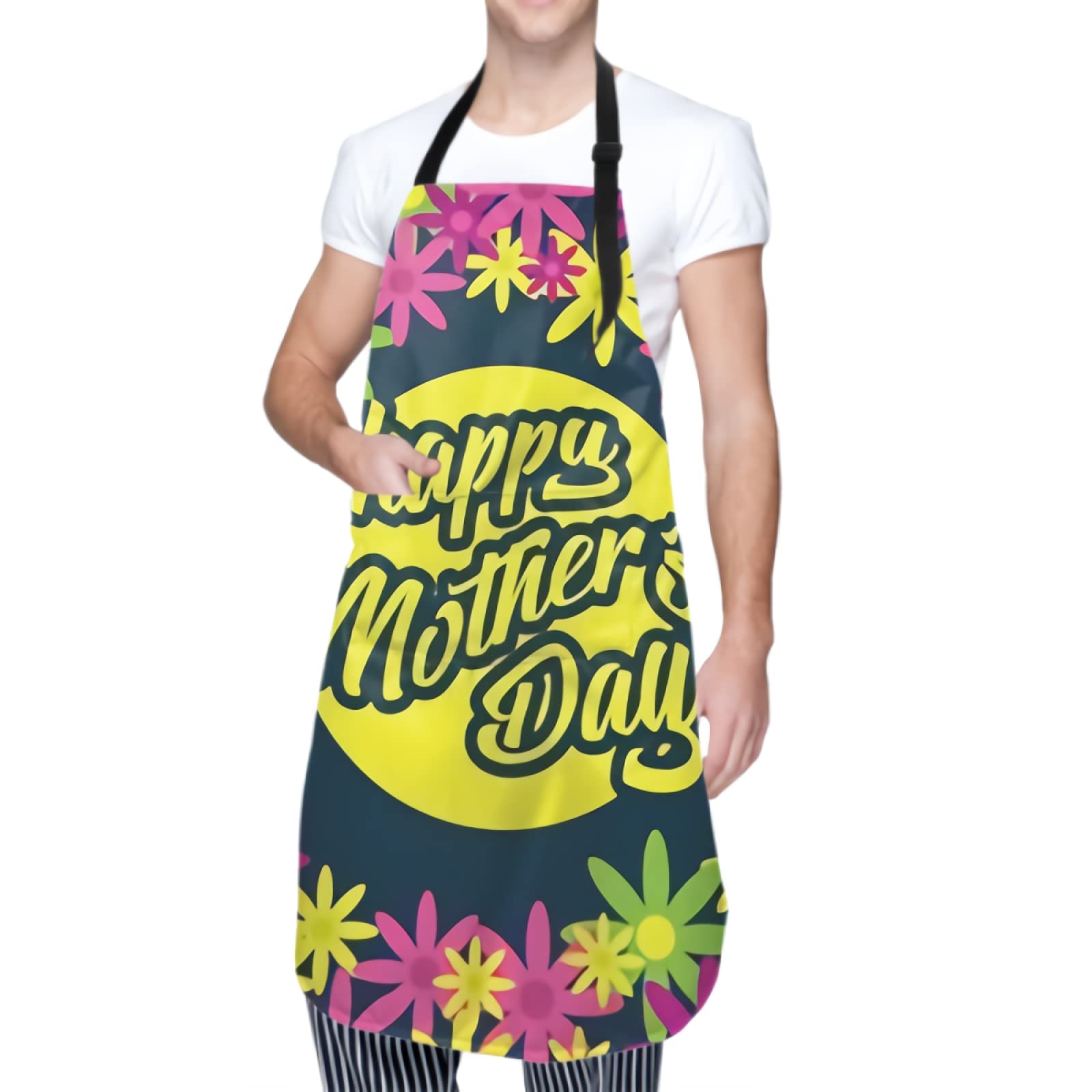 Adjustable Adult Apron with 2 Pockets - Perfect for Home Cooking, Baking, BBQ & Grilling - Kitchen & Outdoor Use
