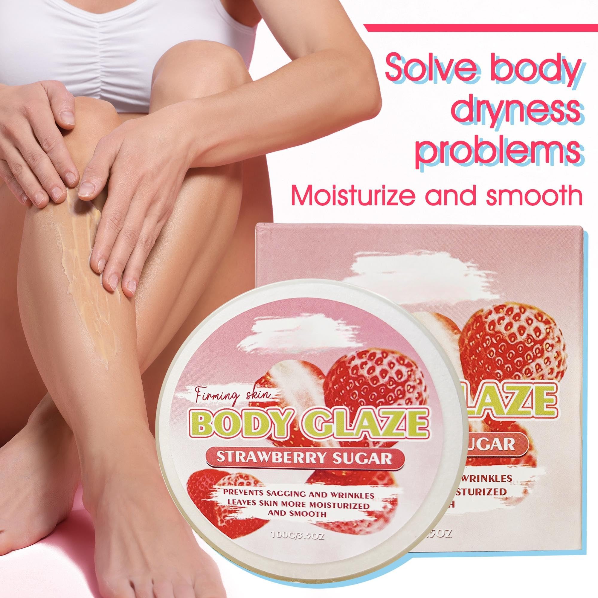 Body Glaze Donut-Shaped Body Butter - 3.5 oz Deep Moisturizing Magnesium Cream for Soft Skin | Ultra Hydrating Body Lotion for Dry Skin Care | Perfect for Daily Use, After Shower & Before Bed