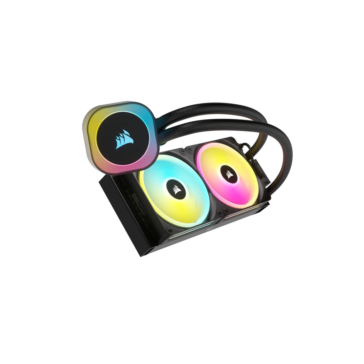 Corsair iCUE LINK H100i RGB 240mm AIO Liquid CPU Cooler with QX120 RGB 120mm Magnetic Dome RGB Fans - Triple Fan Kit Combo for Gaming PC Build & High Performance Cooling