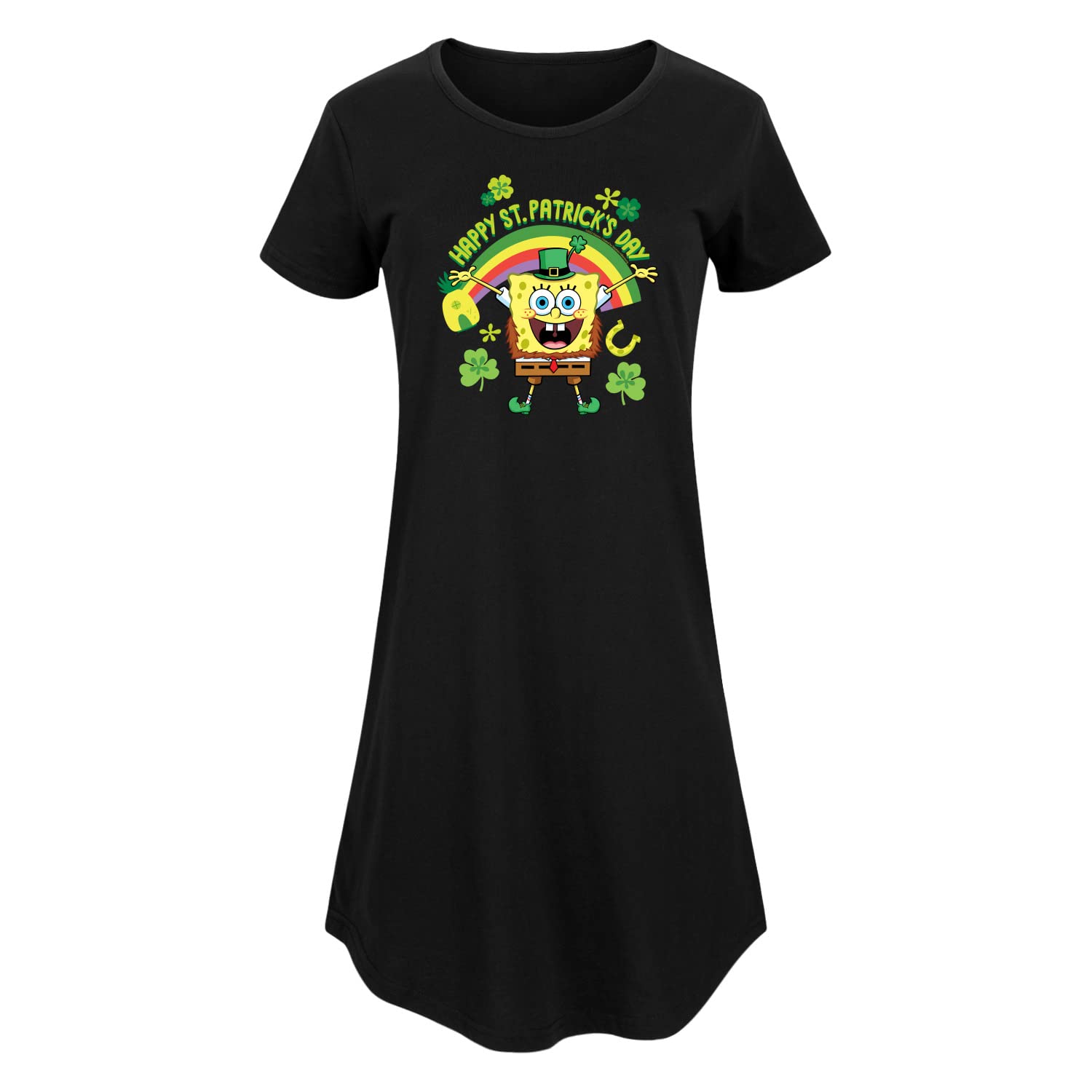 Spongebob Squarepants Happy St. Patrick's Day Women's Any Way Dress - Fun Cartoon Character Hybrid Apparel for Women - Perfect for St. Patrick's Day Parties, Cosplay & Casual Wear
