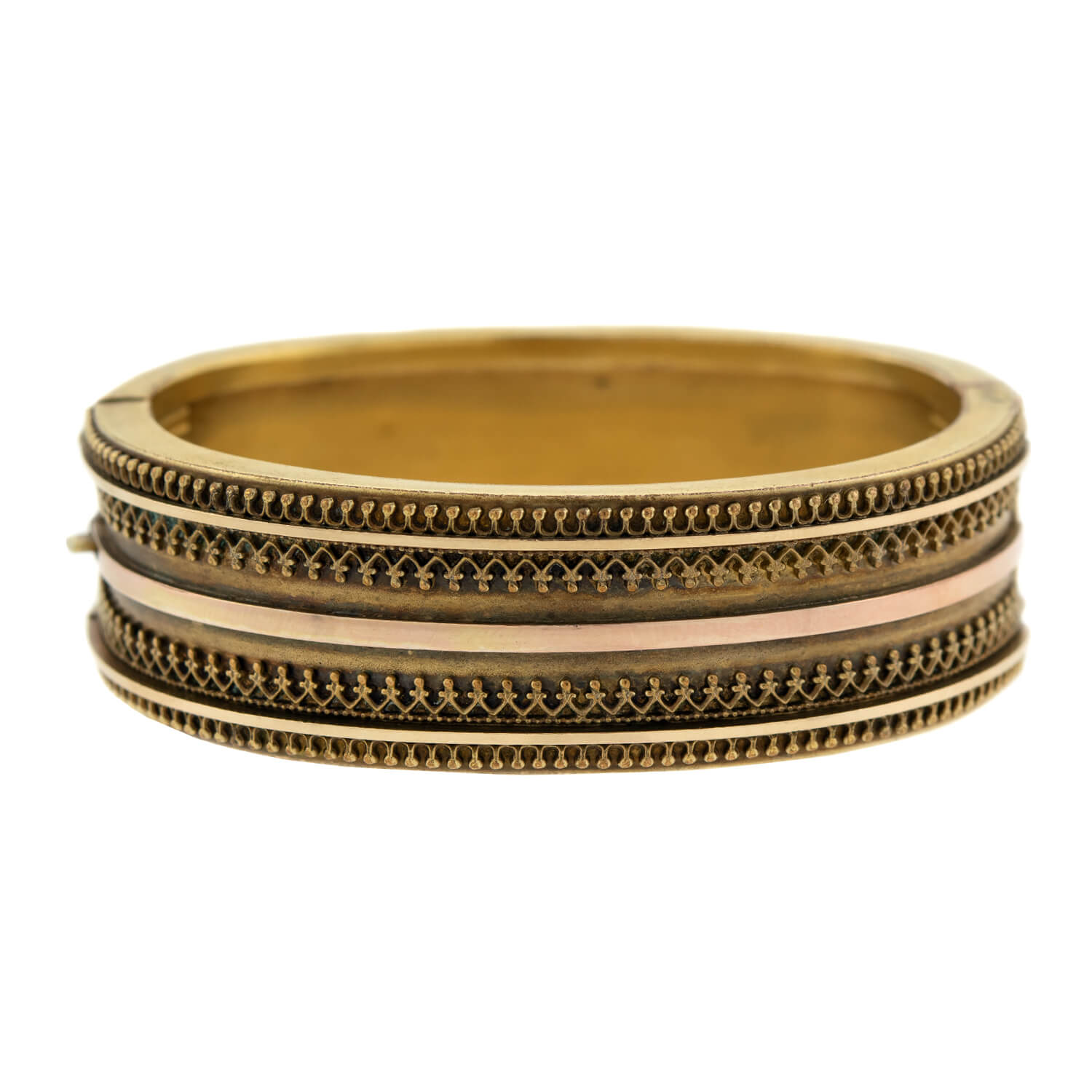 Victorian Gold Filled Etruscan Wirework Bangle Bracelet - Vintage Style Jewelry for Women - Perfect for Weddings, Parties & Special Occasions