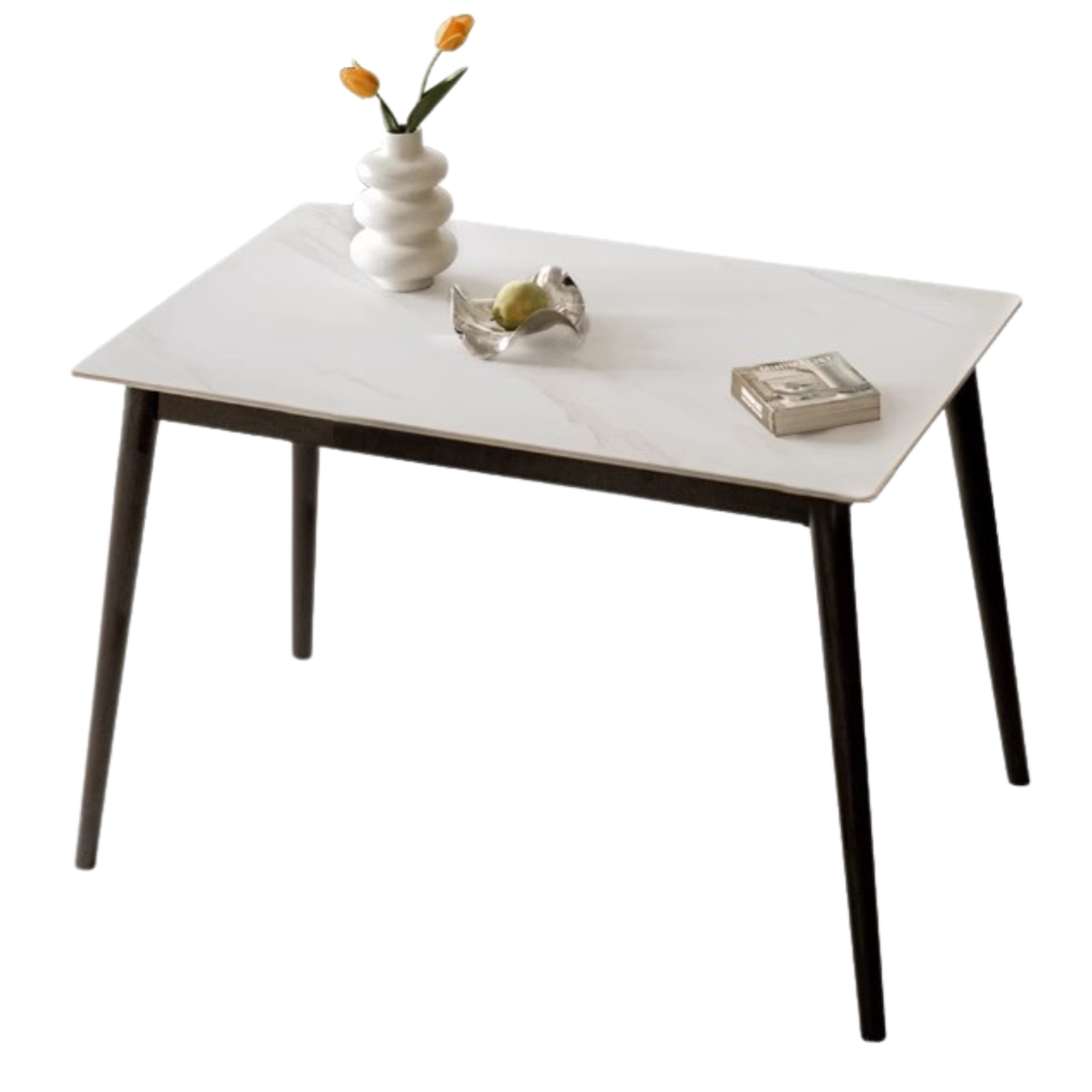 47.2x29.5x29.3 inch / 120x75x74.4 сm / Black Color top White color / Dining table