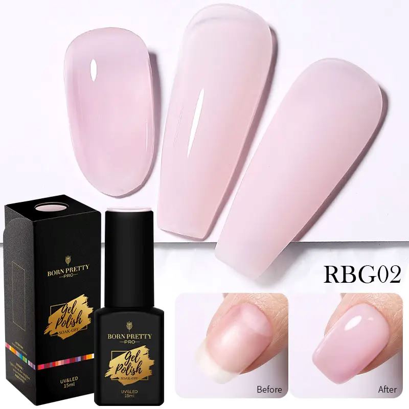 Born Pretty Rubber Base Gel - Professional Nail Strengthener & Builder for Long-Lasting Manicures | Perfect for DIY Nail Art, Salon Use & At-Home Nail Care