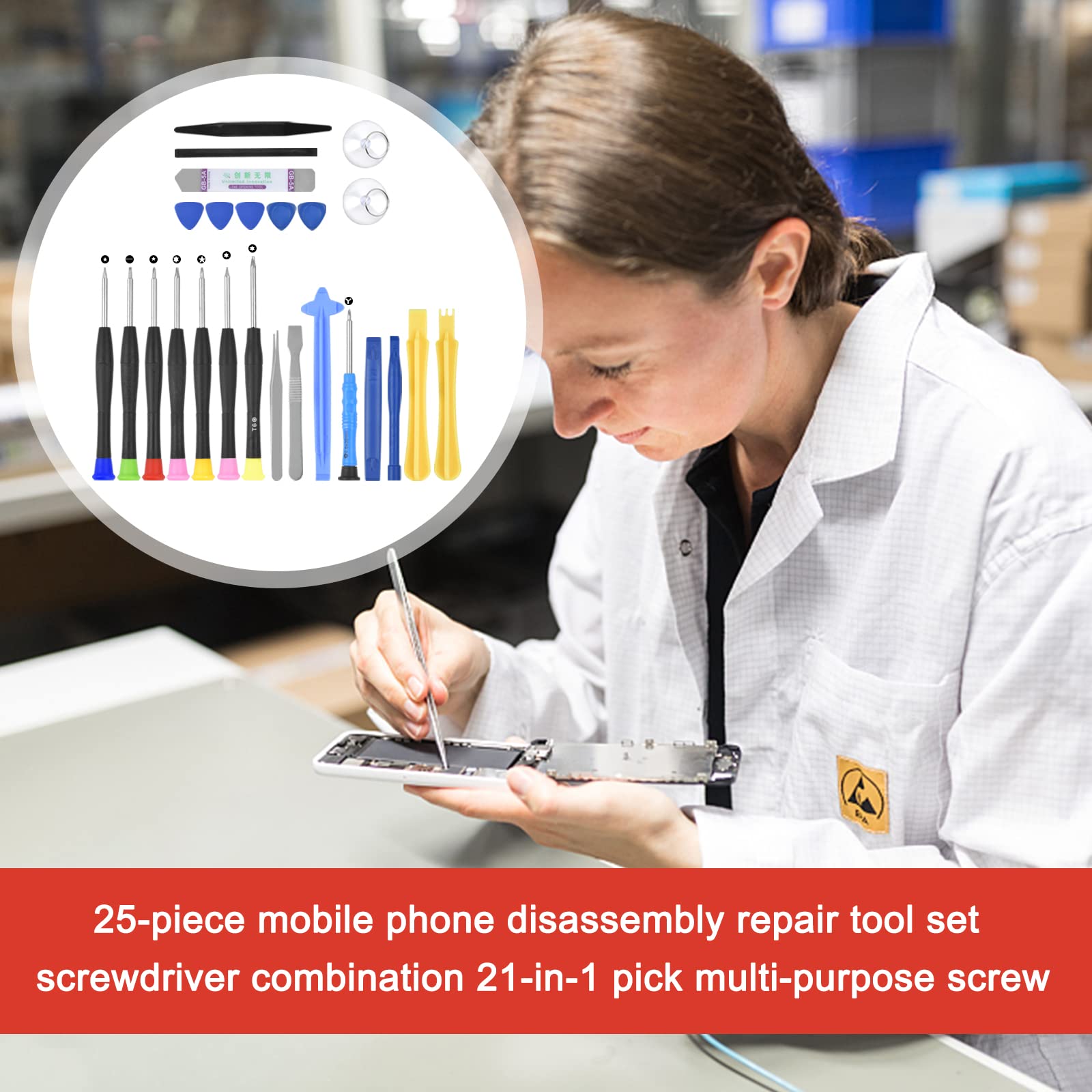 Doryum 25 in 1 Precision Screwdriver Repair Set - Professional Electronics Repair Tool Kit with Storage Case for iPhone, Android, PC, Laptop, MacBook, Game Console & Small Device Maintenance | Ideal for DIY Repairs, Technicians & Home Use