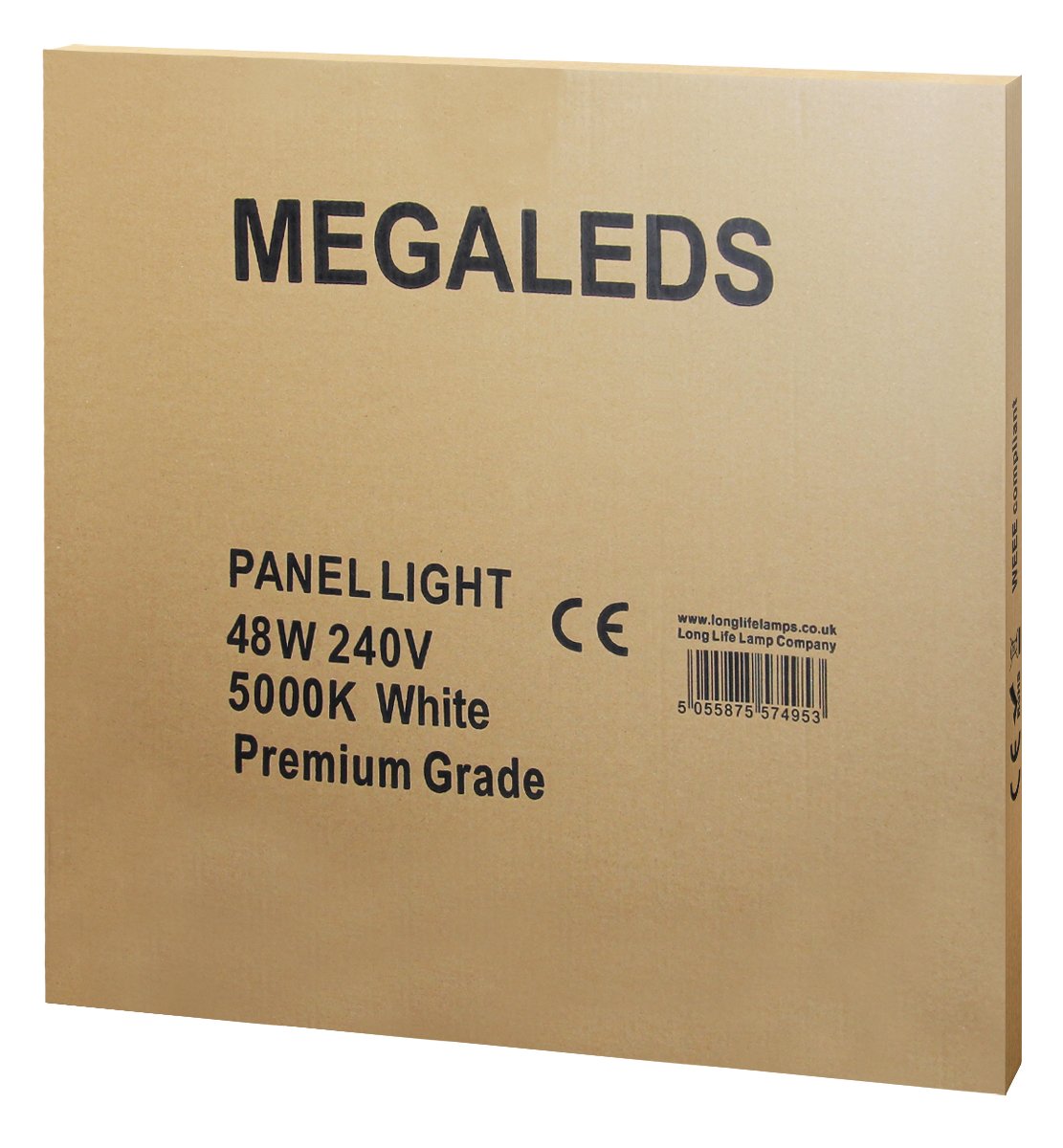 Long Life Lamp 48W LED Ceiling Panel 600x600mm Neutral White 5000K Recessed Tile Light with Driver - Perfect for Office, Classroom, and Commercial Spaces
