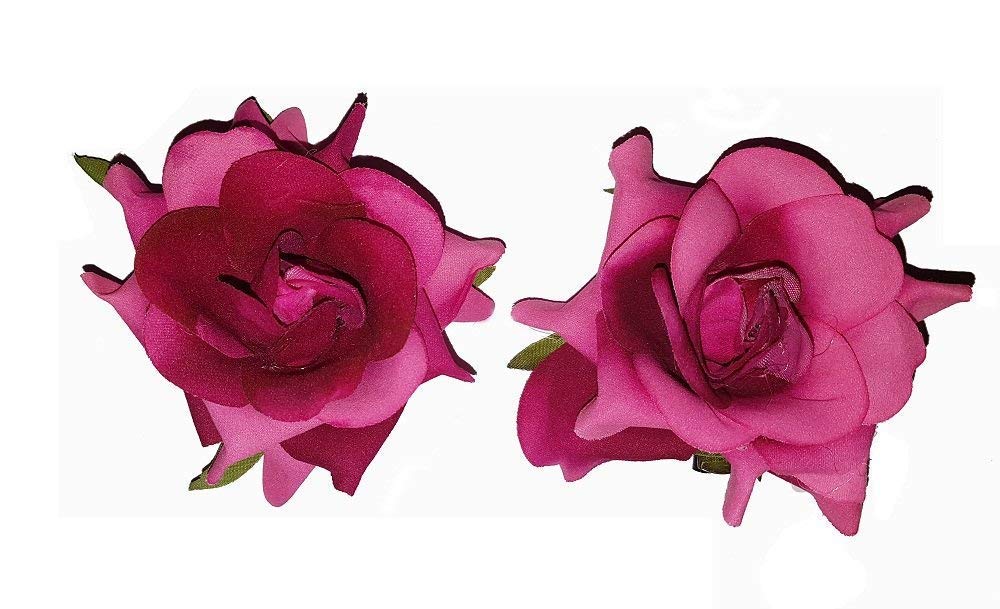 Ekan Bridal Rose Flower Juda Hair Pins - Elegant Wedding Hair Accessories for Women (Pack of 1) | Perfect for Bridal, Prom, and Special Occasion Hairstyles