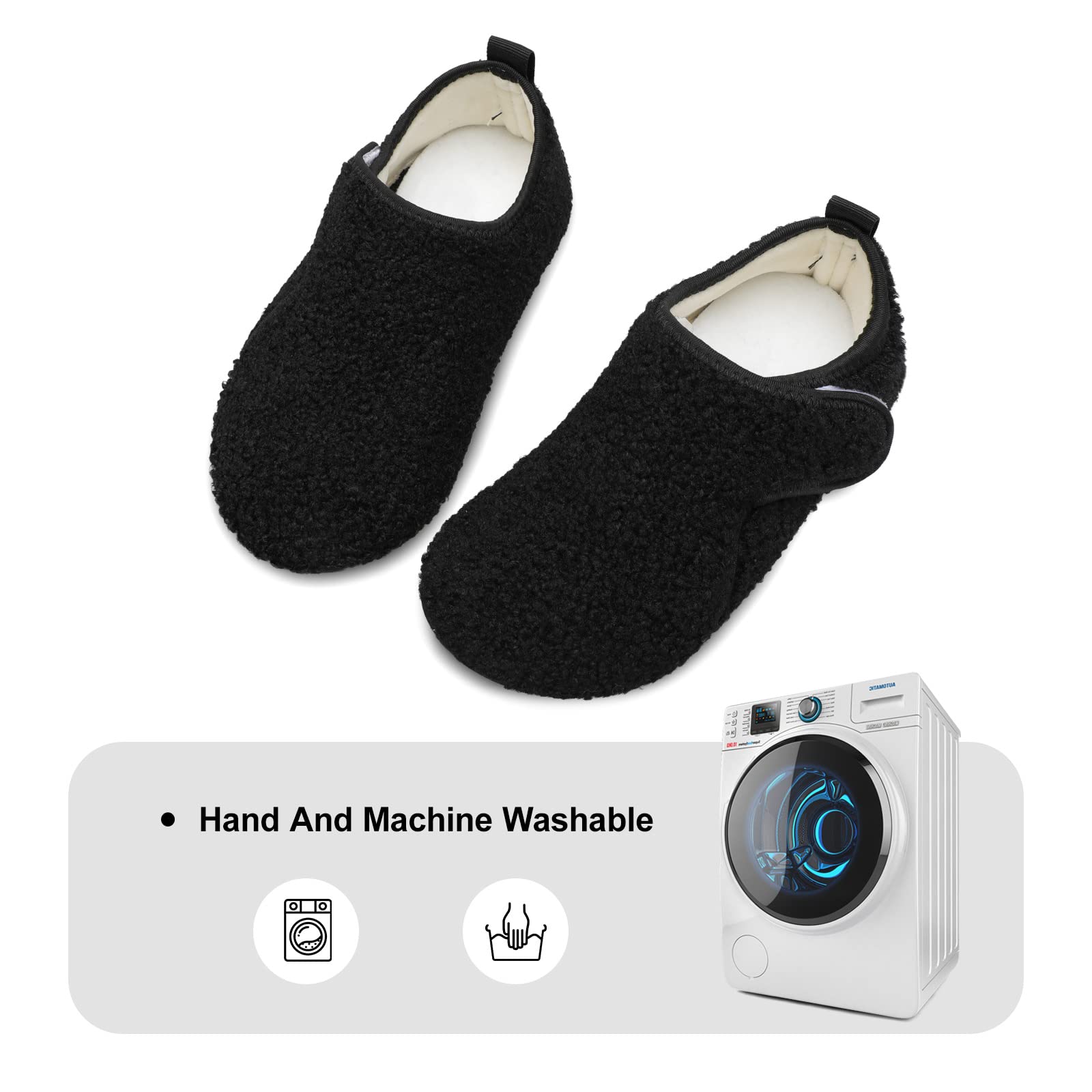 L-RUN Anti-Slip House Slippers for Women & Men - Indoor/Outdoor Warm Home Shoes for Comfort