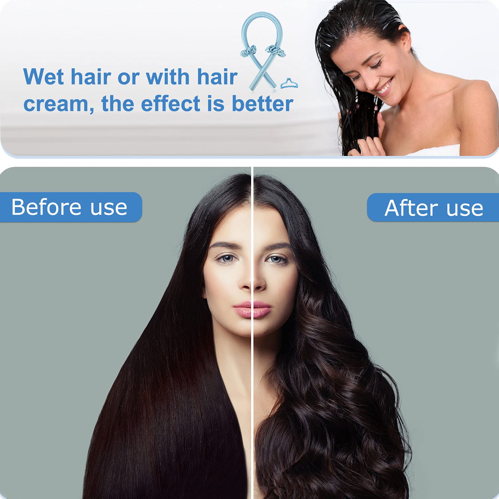 Ailevant Heatless Curling Rod Headband - No Heat Hair Curler for Long Hair, Natural Waves & Overnight Curls | Soft Hair Ribbon for Sleeping, Heat-Free Styling Kit for Women & Girls | Perfect for Home, Travel, Special Occasions & Everyday Styling | Gentle Hair Care Solution for Damaged Hair | Great for Weddings, Parties & Date Nights