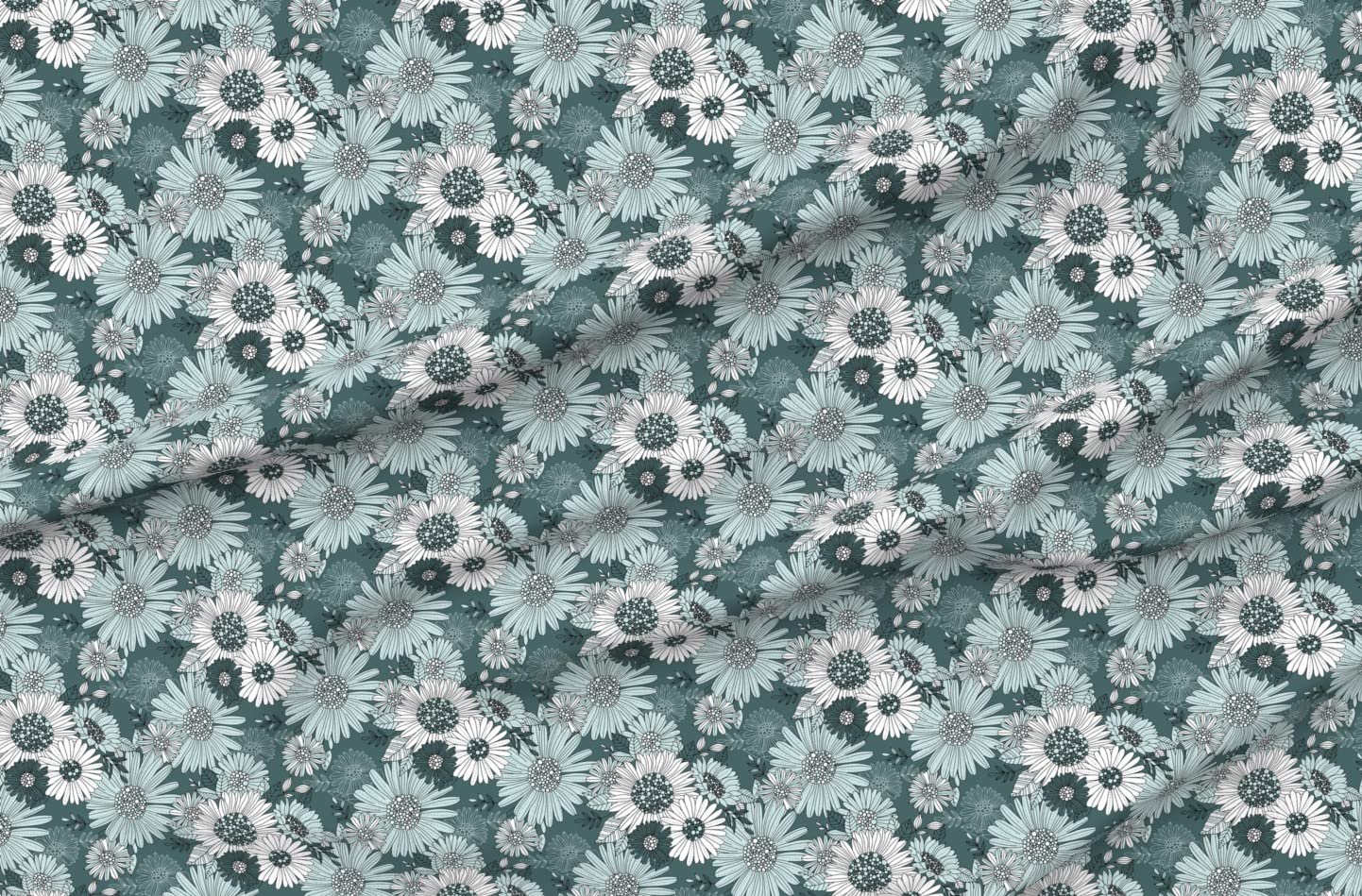 Daisy Flowers Spring Garden Printed Minky Fabric Fat Quarter - Soft Plush for Sewing Baby Blankets, Quilt Backing & Home Decor | Perfect for DIY Nursery Projects & Cozy Throw Blankets