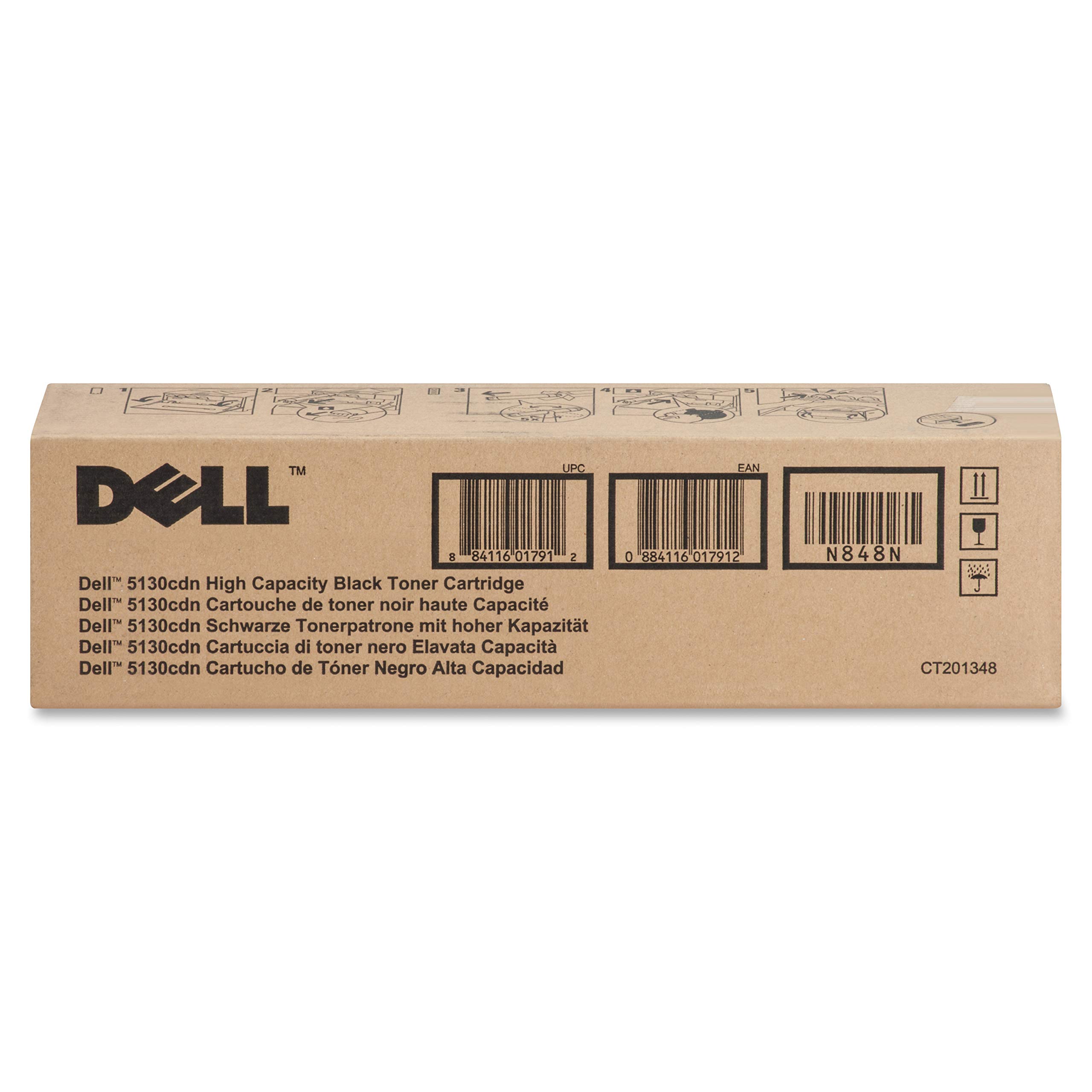 Original Dell N848N Black Toner Cartridge for Dell 5130cdn Color Laser Printer - High Yield Replacement for Home & Office Printing Needs