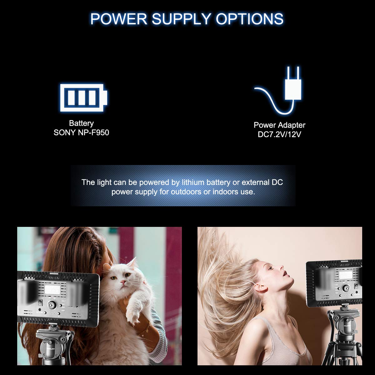 Meike MK-Y400B 400 LED Dimmable Ultra High Power Panel Light for DSLR Cameras - Compatible with Nikon, Pentax, Panasonic, Sony, Samsung, Olympus - Perfect for Photography, Videography, Studio Lighting & YouTube Content Creation