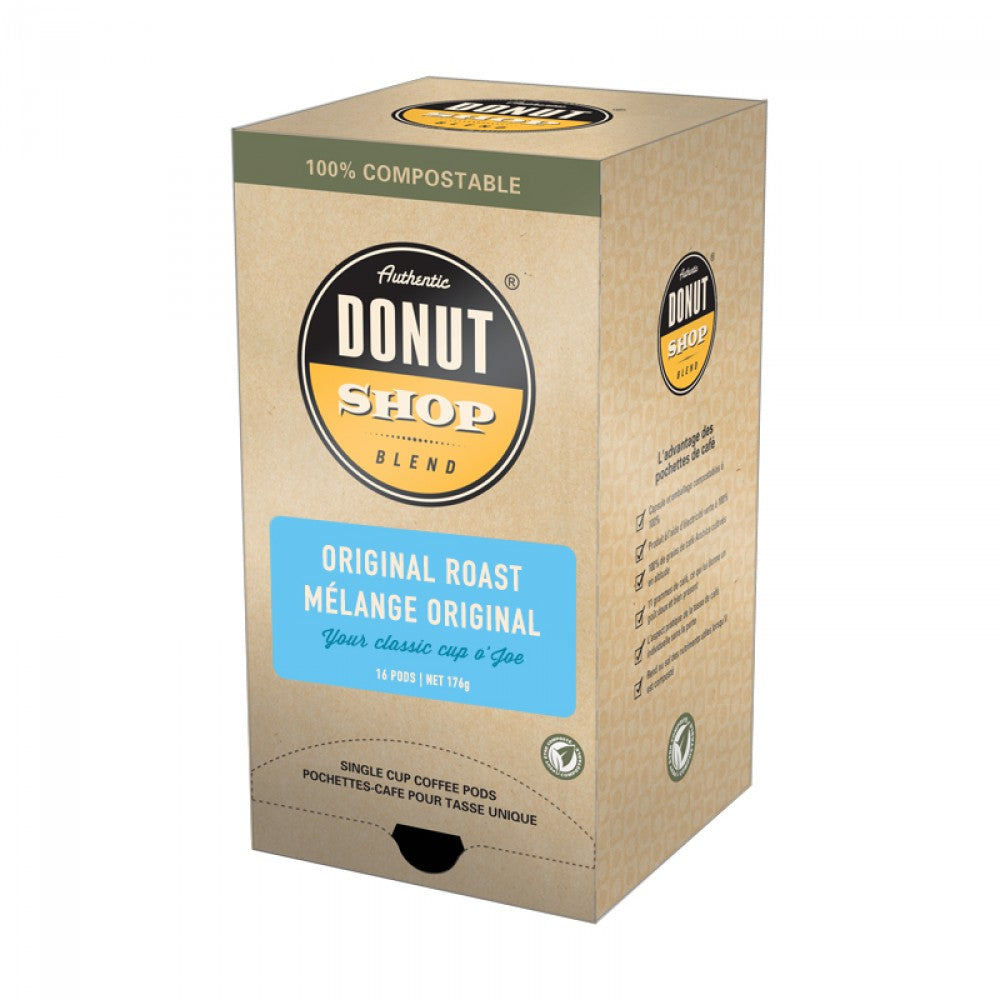Authentic Donut Shop Blend Coffee Pods - 16 Count K-Cup Compatible Pods for Keurig Brewers - Perfect for Home, Office & Breakfast Time