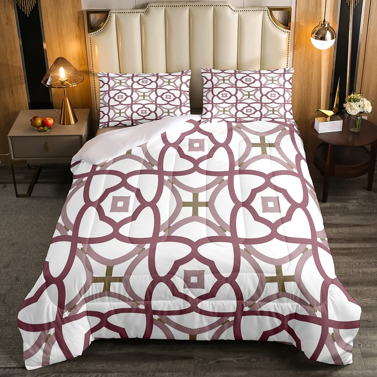 Feelyou Geometric Comforter Set - Abstract Art Bedding for Boys & Girls, Modern Twin Size Duvet Cover with Matching Pillowcase (2Pcs) - Perfect for Kids' Room Decor, Teen Bedroom & Nursery