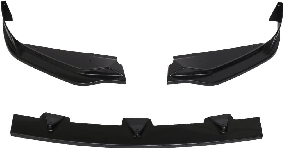 2014-2017 Infiniti Q50 Base/Non-Sport Front Lip Spoiler - 3 Piece Set Unpainted Matte Black | Enhance Style & Aerodynamics for Sedans