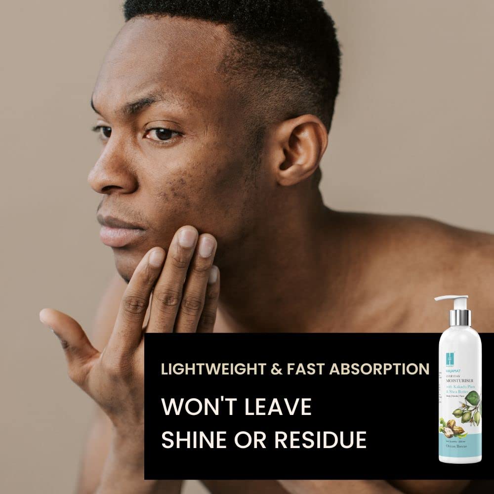 Hajamat Shea Butter & Hyaluronic Acid Body Lotion - Non Greasy, Fast Absorbing, Deep Moisturizing for Dry Skin - Face, Hands & Body Care - 6.76 fl oz - Perfect for Daily Hydration & After Shower Use