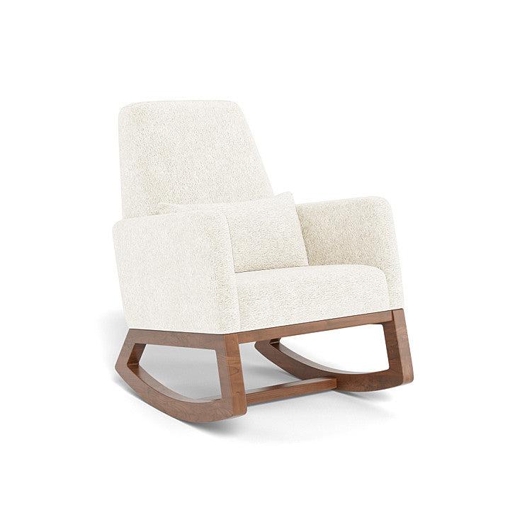 Monte Design Joya Rocker Chair - Modern Walnut Wood Base Rocking Chair for Living Room, Nursery, or Patio Relaxation