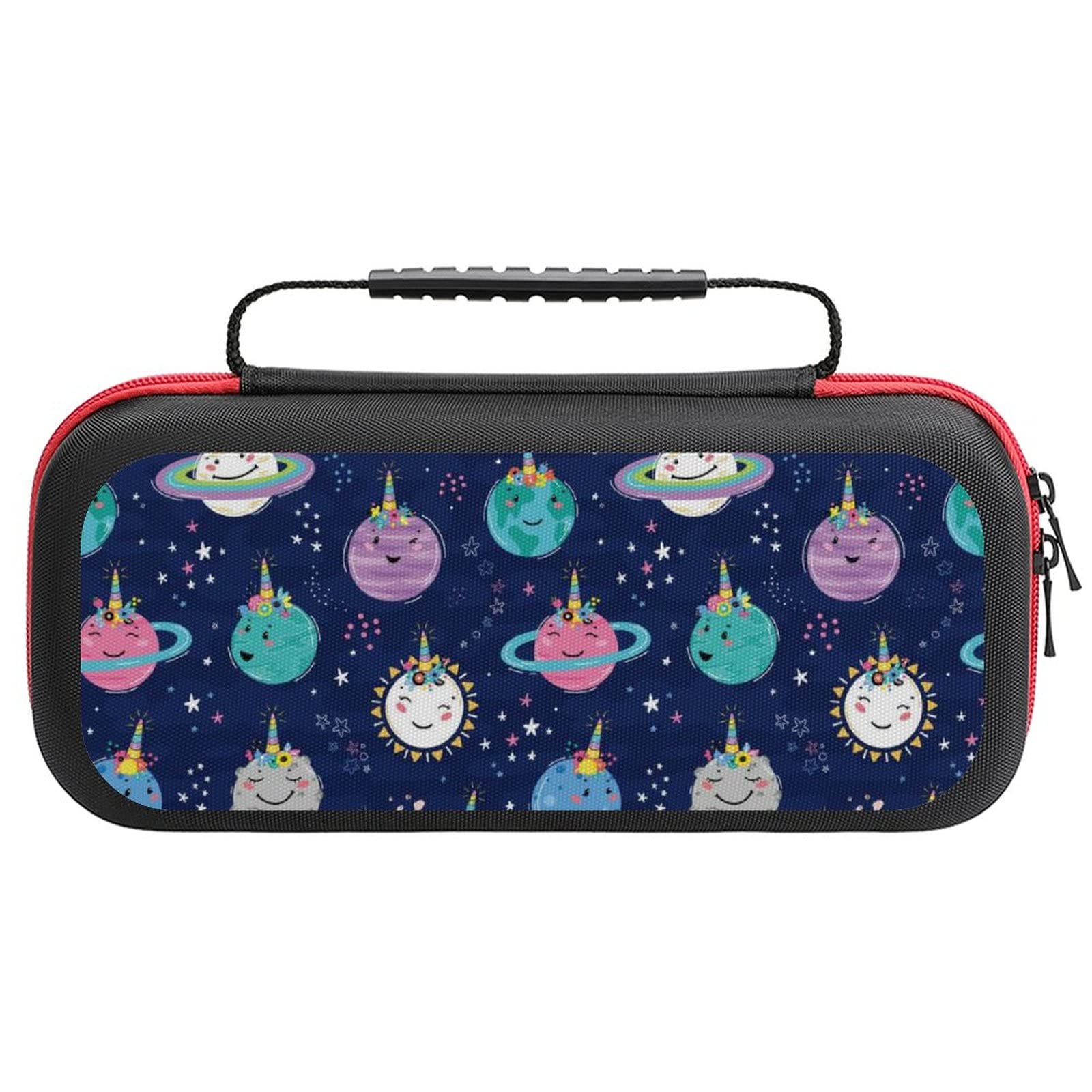 FunnyStar Magic Unicorn with Planets Sun Carrying Case - Protective Shell Storage Handbag for Nintendo Switch - Perfect for Travel, Gaming Parties & On-the-Go Protection