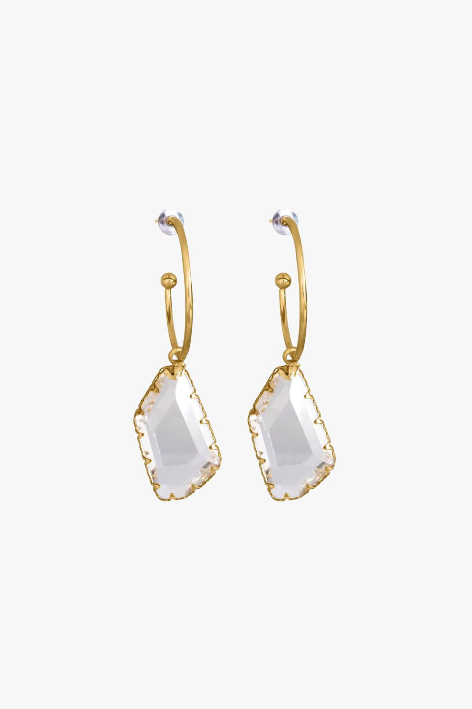 Elegant Gold Hoop Earrings with Crystal Accents - Perfect for Parties, Weddings & Everyday Wear