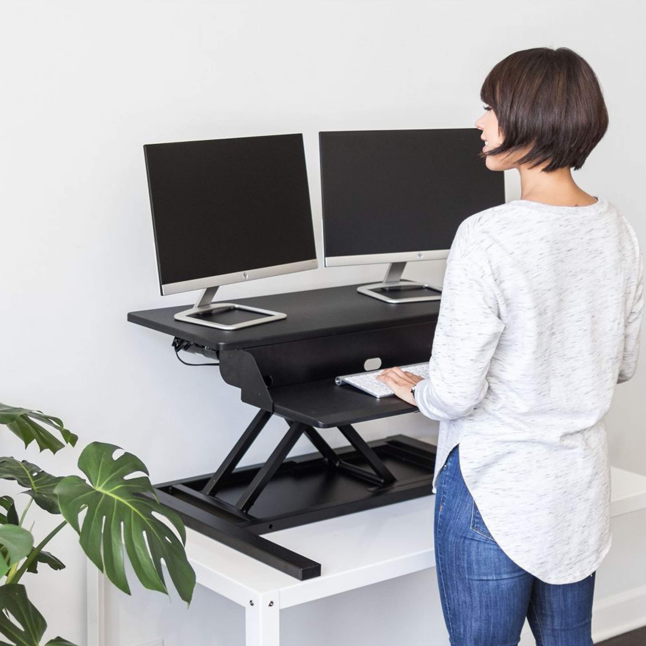 Power Pro Electric Adjustable Height Standing Desk Converter - 36