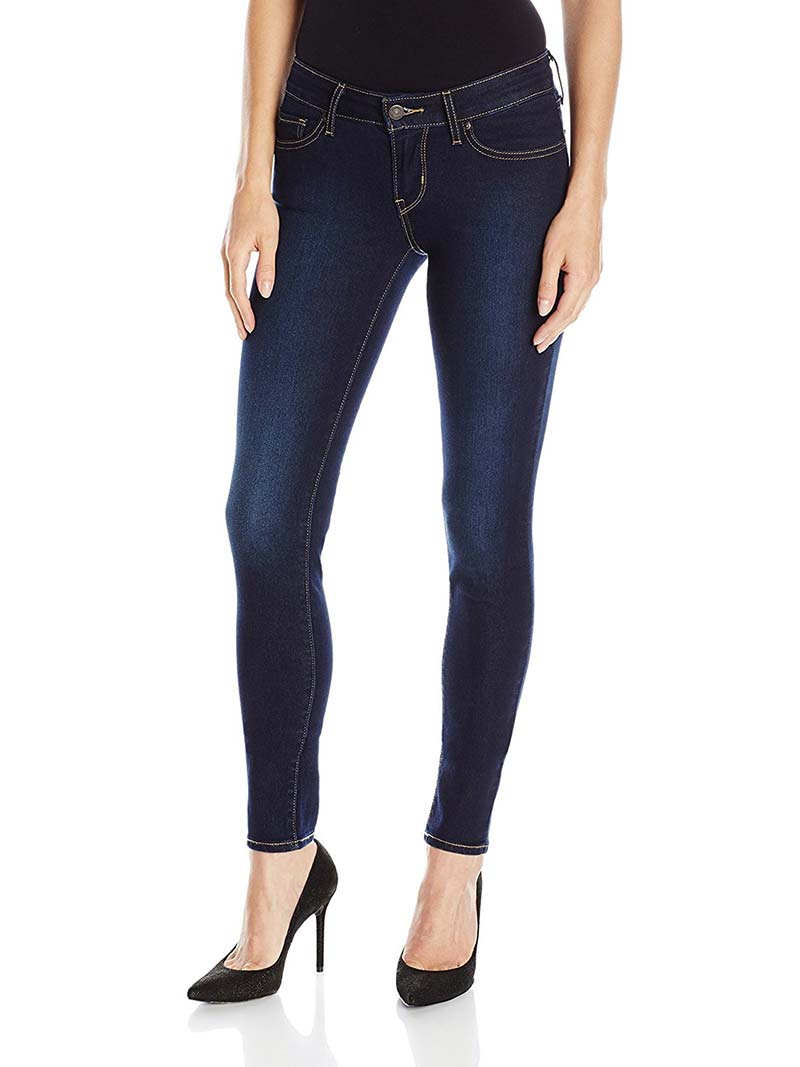 Levi's 188810025 Women's 711 Mid Rise Skinny Jeans in Indigo Ridge - Perfect for Casual Wear, Office Outfits & Night Out Looks