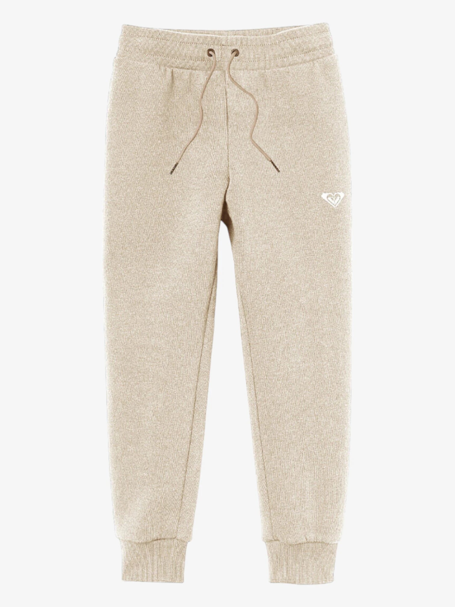 Roxy Girls' Beige Fleece Jogger Pants - Soft & Cozy Sweatpants for Kids, Perfect for Playdates, School & Outdoor Activities