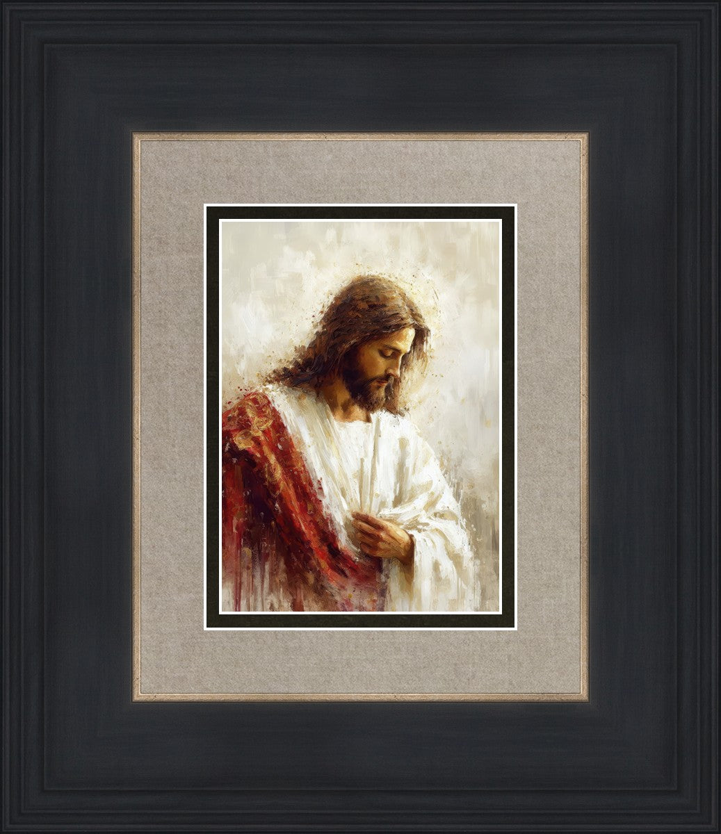 Jesus Christ in Red Robes - Religious Wall Art for Home & Church Decor - Perfect for Prayer Rooms, Sunday Schools & Christian Gifts