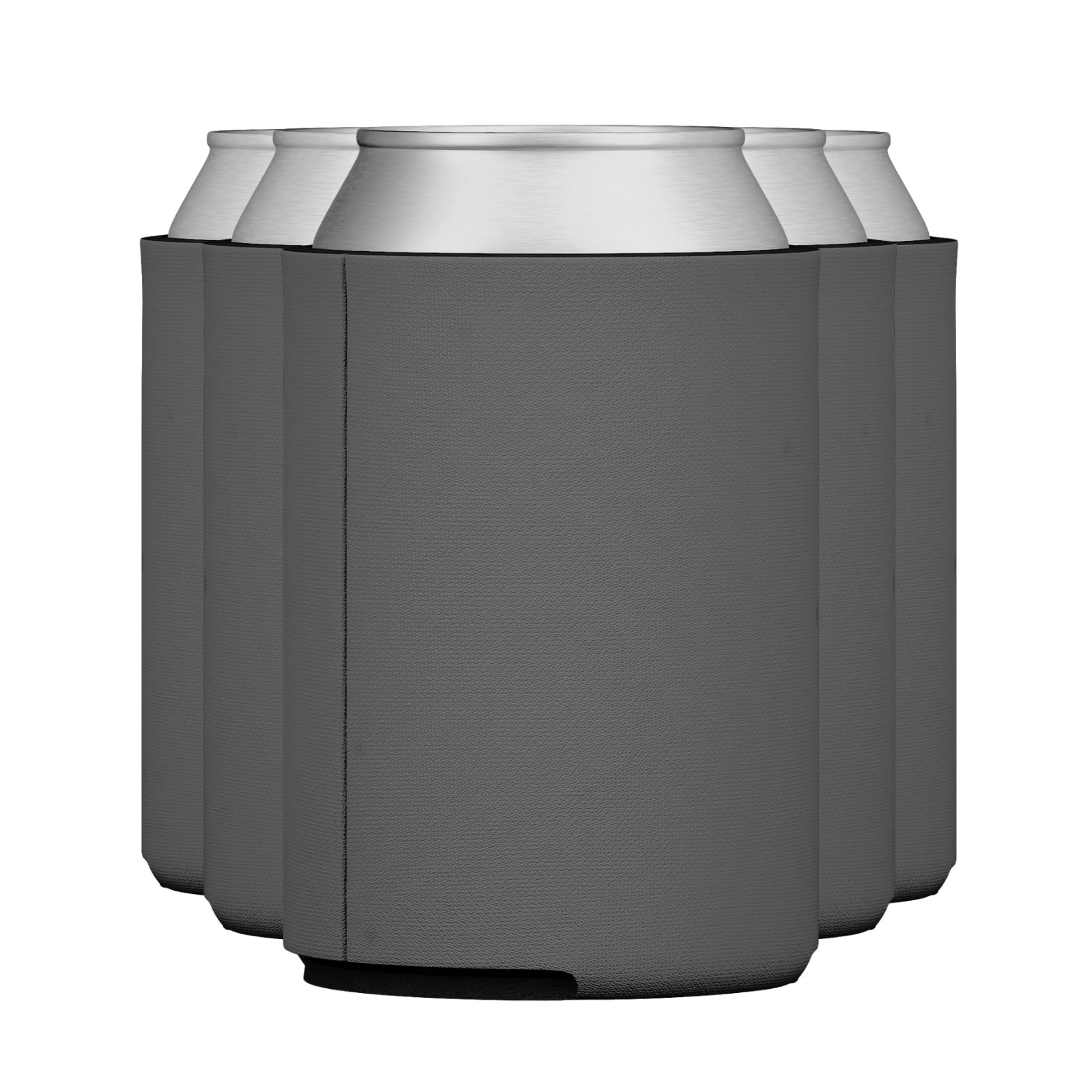 TahoeBay 5-Pack Insulated Blank Can Cooler Sleeves for Soda, Beer & Water Bottles - Soft HTV Vinyl Ready for DIY Projects, Wedding Favors & Gifts (Charcoal) - Perfect for Parties, BBQs & Outdoor Events