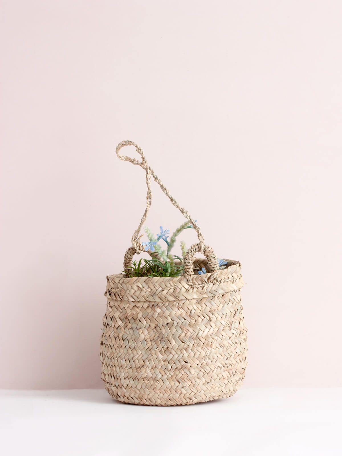 Handwoven Moroccan Beldi Hanging Baskets - Boho Home Decor for Wall & Ceiling - Perfect for Storage, Planters, and Rustic Farmhouse Style