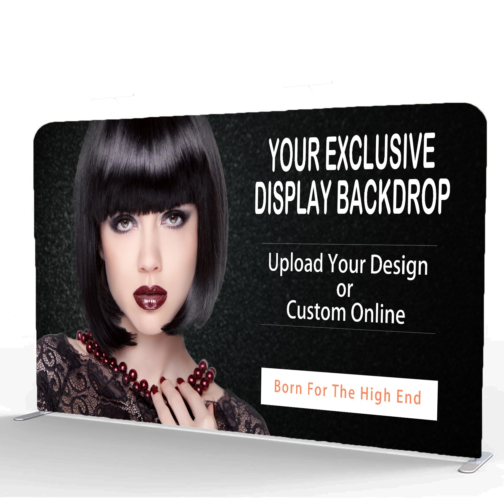 Custom Tension Fabric Display Backdrop Stand - Step and Repeat Banner for Trade Shows, Events, Weddings & Advertising | Durable Booth Backdrop for Branding & Photo Ops