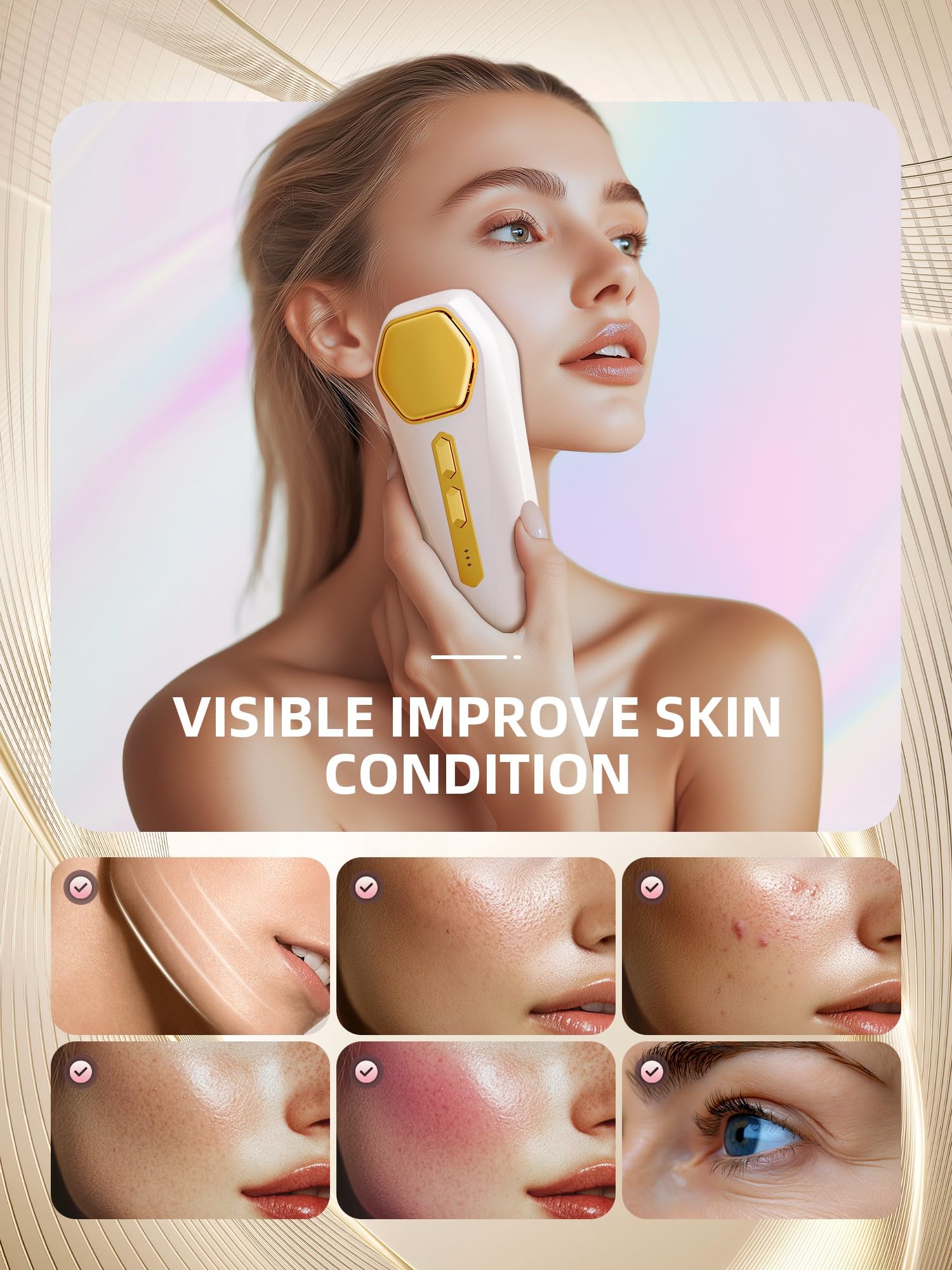 Facial Massager for Face & Neck - Anti-Aging Skin Care Device with Deep Radiance, Reduces Dullness - Perfect Birthday Gift for Women | At-Home Spa & Travel Skincare Essential