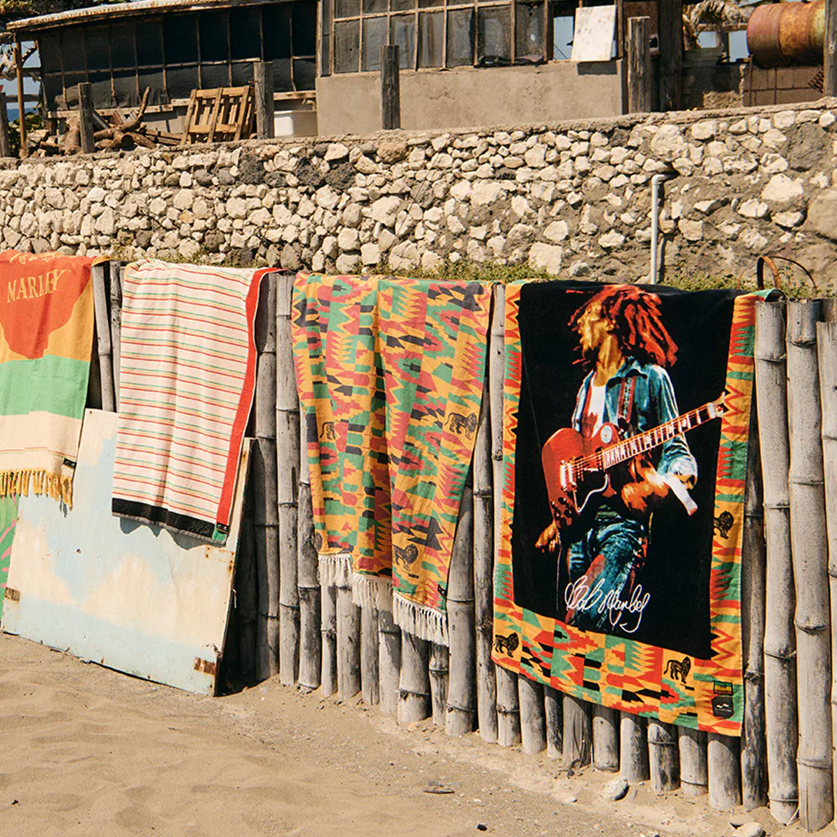Bob Marley x Slowtide Trenchtown Beach Towel - Large 60