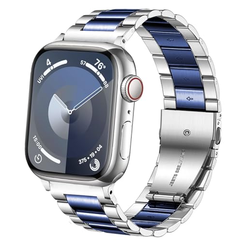 Silver / blue
