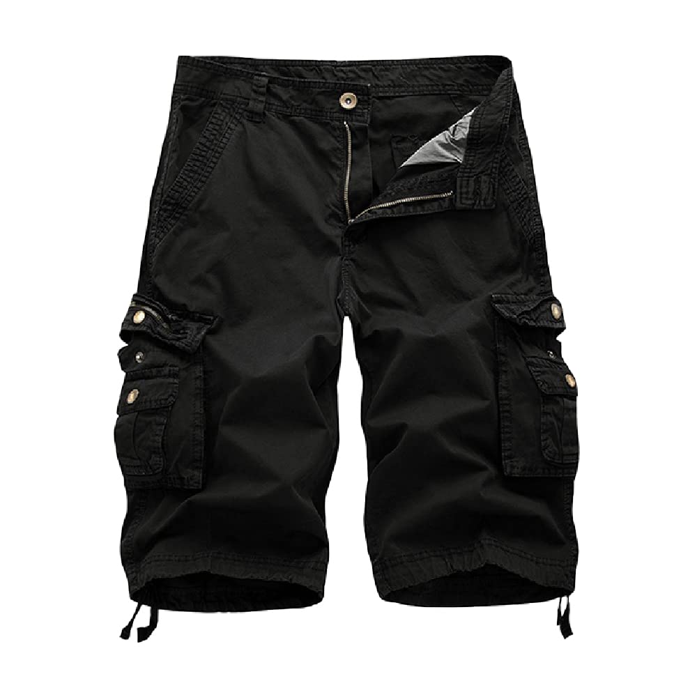 TRGPSG Men's Cargo Shorts - Relaxed Fit Camo Capri Cotton Shorts with 13