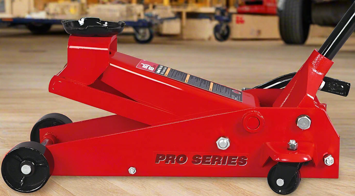 NEW BIG RED 3.5 Ton Heavy Duty Hydraulic Floor Jack with Foot Pedal T83502 - Professional Car Lift with Quick Lift Technology for Auto Repair, Tire Change & Vehicle Maintenance