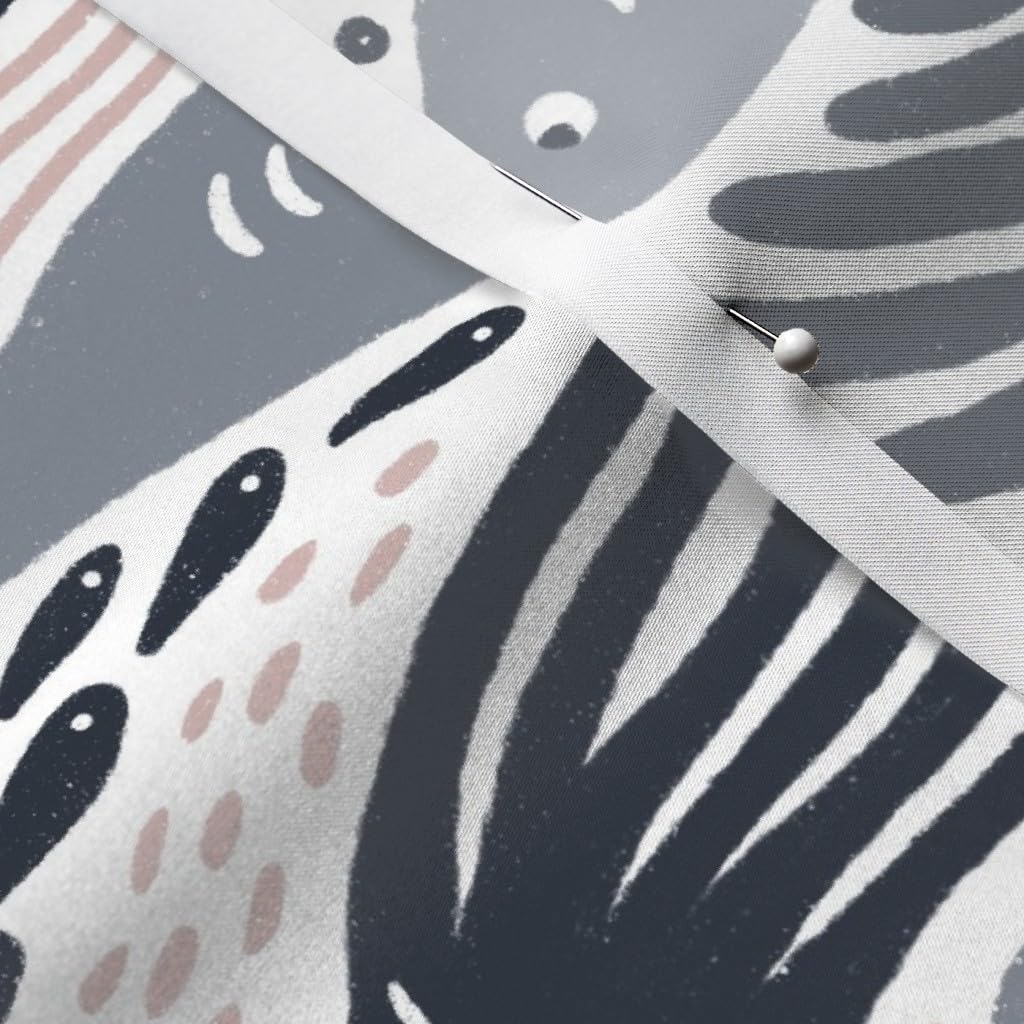 Pink Navy Water Waterways Printed Satin Fabric by The Yard - Premium Sewing Material for Lining, Apparel, Fashion, Blankets & Home Decor | Perfect for DIY Projects, Dresses, Curtains & Quilting