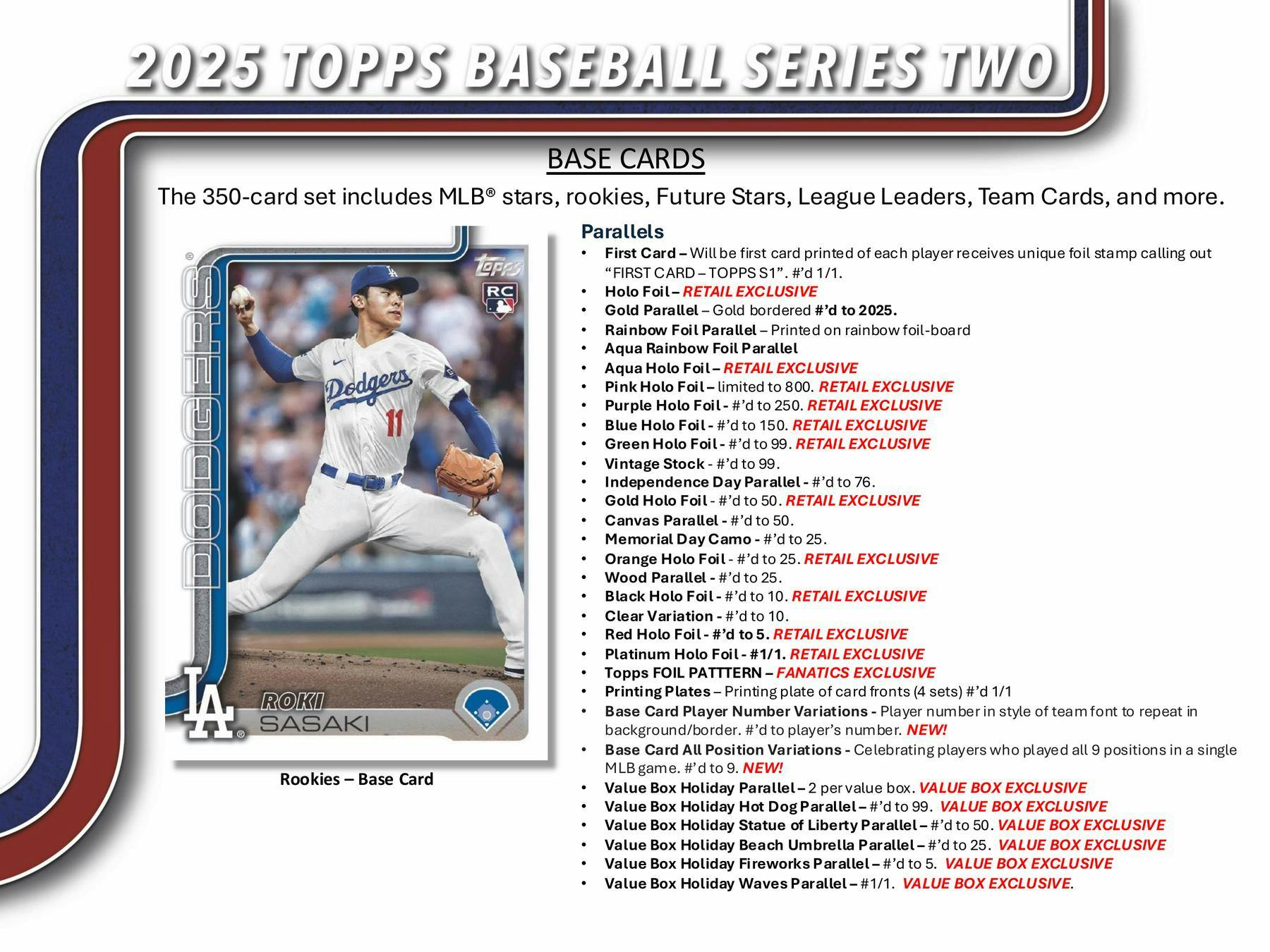 2025 Topps Series 2 Baseball Cards - 7 Pack Blaster Box (Pre-Order) | Collectible Trading Cards for Baseball Fans & Card Collectors - Perfect for Gifts, Investments, and Game Day Trading