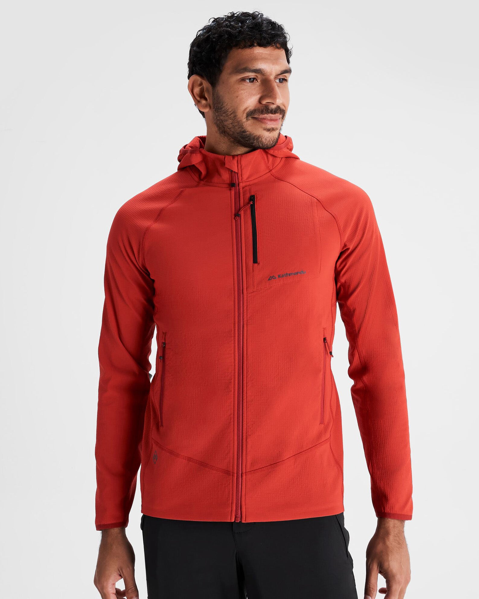 Men's Aysen Hooded Fleece Jacket - Spicy Chilli Pepper Red - Warm Winter Outdoor Coat for Hiking, Camping & Casual Wear