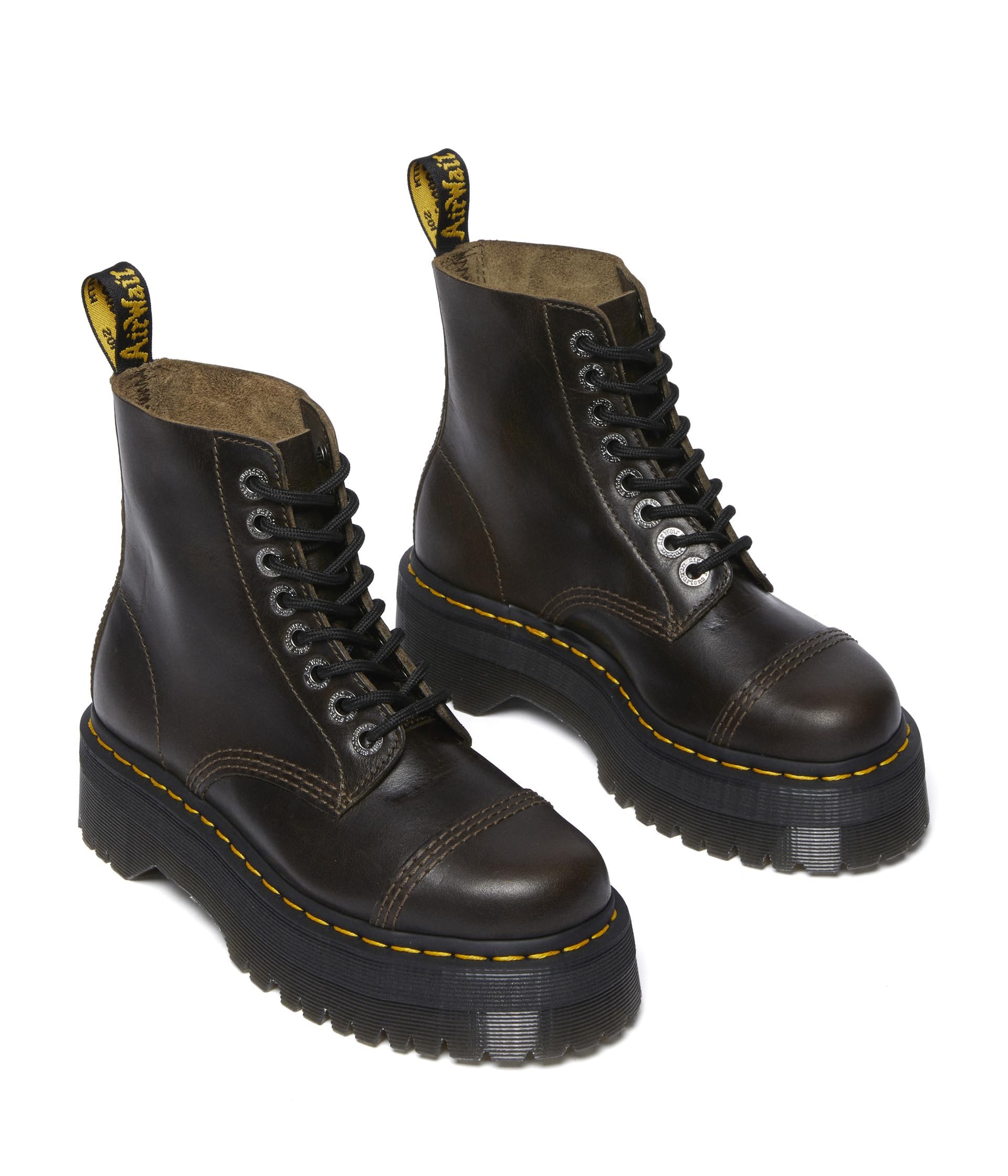 Dr. Martens Women's Sinclair Leather Platform Boots - Chunky Heel Ankle Booties for Women | Perfect for Punk, Goth & Streetwear Outfits