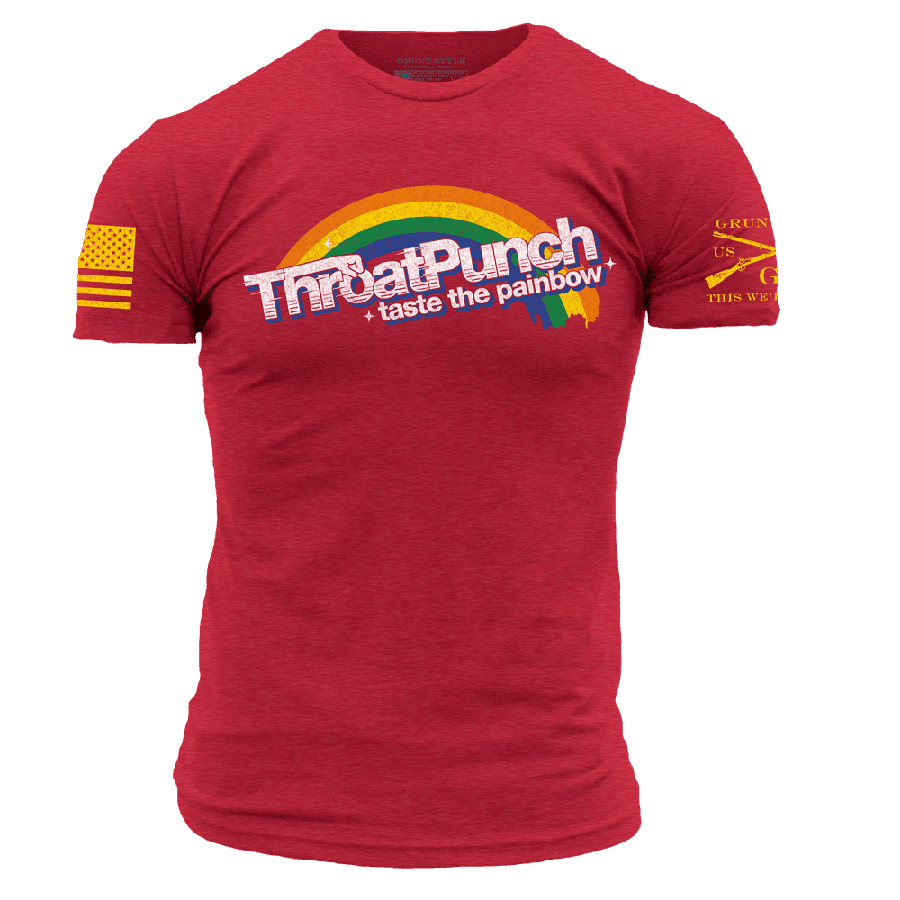Taste The Painbow T-Shirt - Red | Funny Graphic Tee for Men & Women | Perfect for Parties, Gifts & Casual Wear