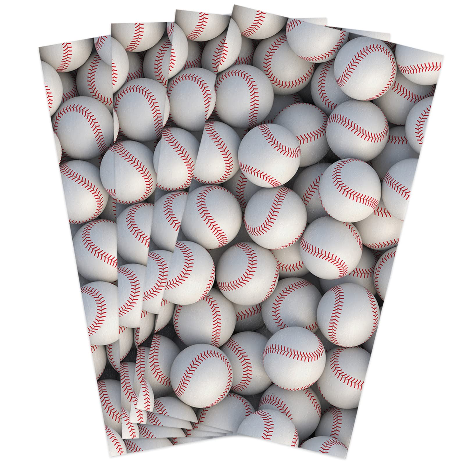 Premium Baseball Themed Kitchen Towels Set of 4 - 28