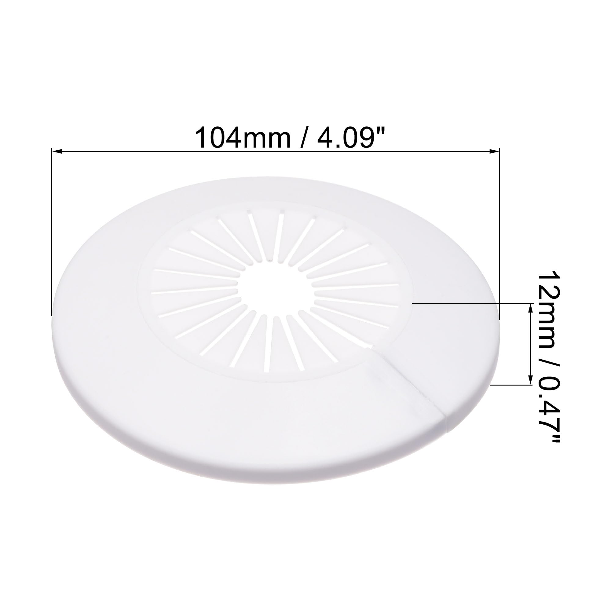 uxcell 30mm-50mm White PP Plastic Pipe Cover Decoration - 4pcs Escutcheon for Water Pipe & Drain Line Protection | Bathroom, Kitchen & Wall Pipe Concealment