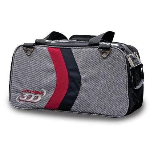 Columbia 300 Boss Double Tote Bowling Bag - Grey & Red for Men & Women - Perfect for League Play & Tournament Bowling Gear Storage