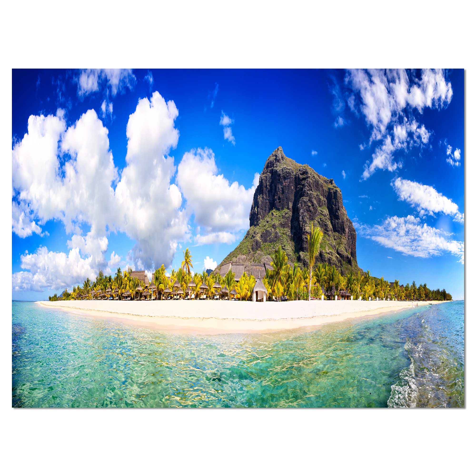 Stunning Mauritius Beach Panorama Canvas Art Print - Tropical Coastal Wall Decor for Living Room, Bedroom & Office