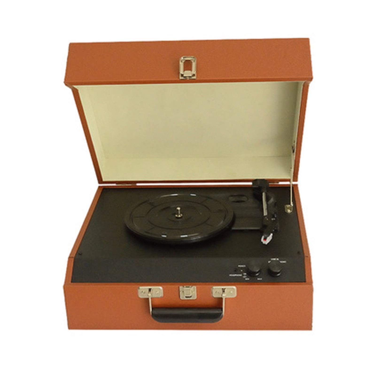 Vintage Wooden Bluetooth Gramophone Speaker - Portable Retro Vinyl Record Player with Wireless Audio, FM Radio & USB Playback - Perfect for Home Decor, Gifts, and Nostalgic Music Listening