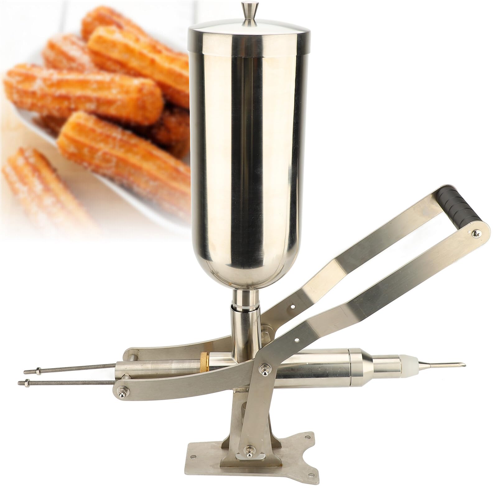 4.5L Commercial Donut Filler Machine - 304 Stainless Steel Churro & Doughnut Filling Equipment for Jam, Jelly, Cream - Perfect for Bakeries, Cafes & Dessert Shops