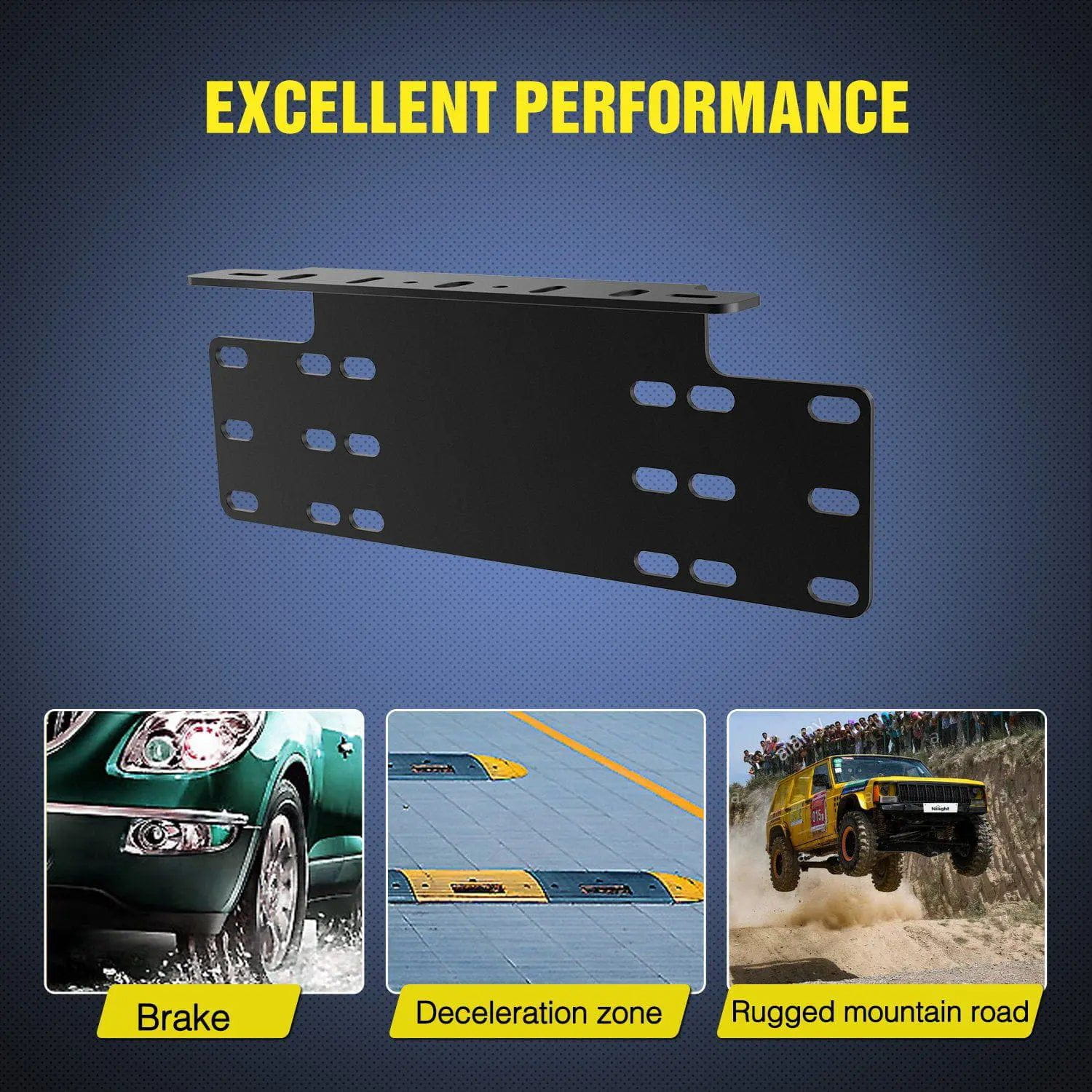 Universal License Plate Mount Bracket - Front Bumper Holder for Cars, Trucks & SUVs | Durable & Adjustable Fit | Perfect for Parking, Toll Roads & Vehicle Identification