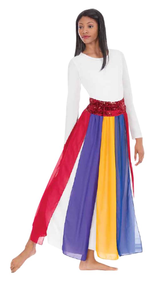 Eurotard Adult Streamer Skirt 39808 - Multi-Size One Size Fits All - Perfect for Cosplay, Dance Performances & Costume Parties
